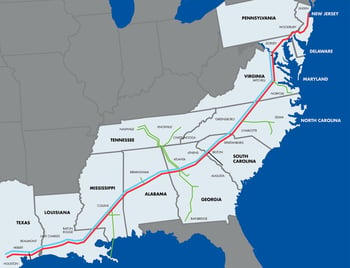 Colonial Pipeline Service Map